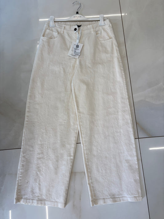 Susy mix - Pantalone con coulisse - panna