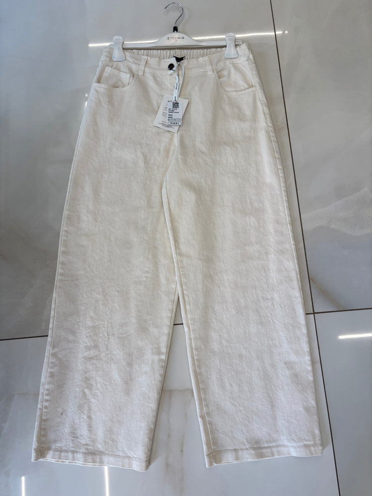Susy mix - Pantalone con coulisse - panna