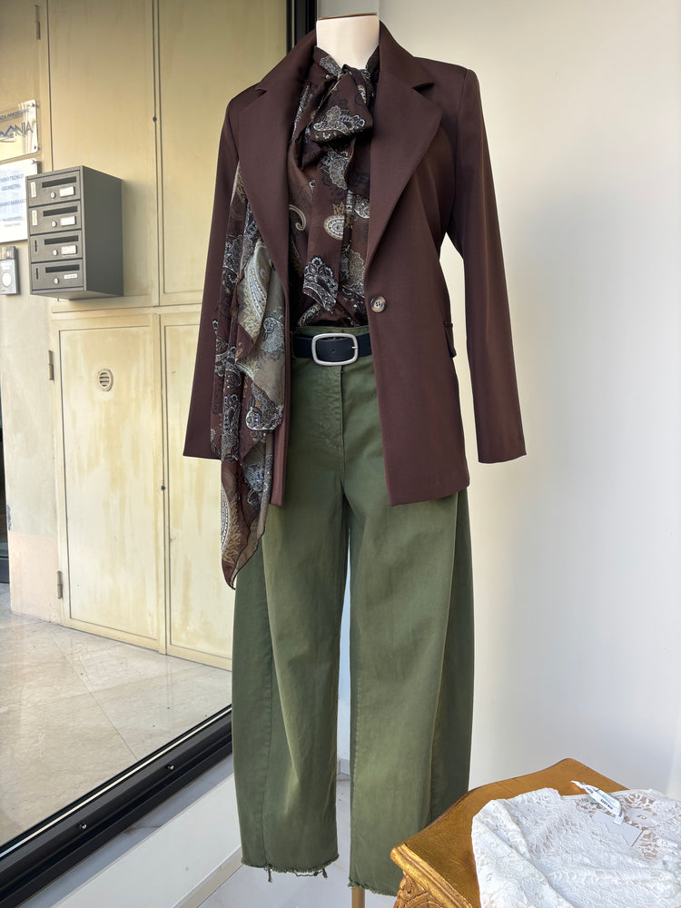 SOUVENIR - PANTALONE OVETTO CON CINTURA - VERDE