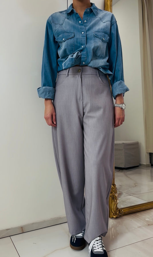 TENSIONE IN - PANTALONE BALI - GRIGIO