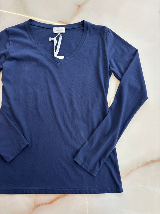 SUSY MIX - T SHIRT MANICA LUNGA - BLU NOTTE