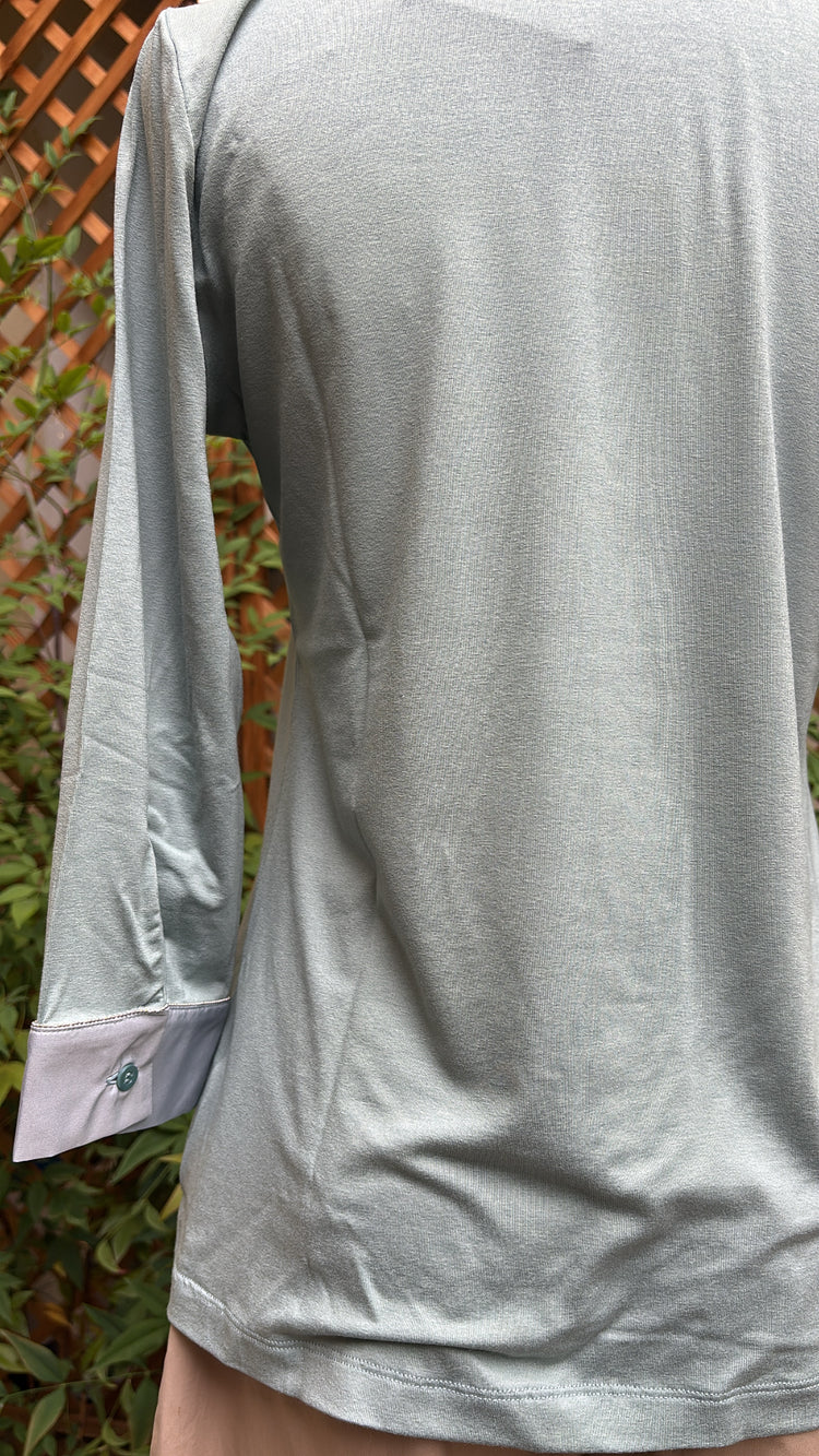 DANIEL E MAYER - CAMICIA IN MAGLIA - VERDE ACQUA