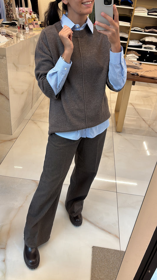 MARGARET - MAGLIONE LUREX MA6614 - CHOCO