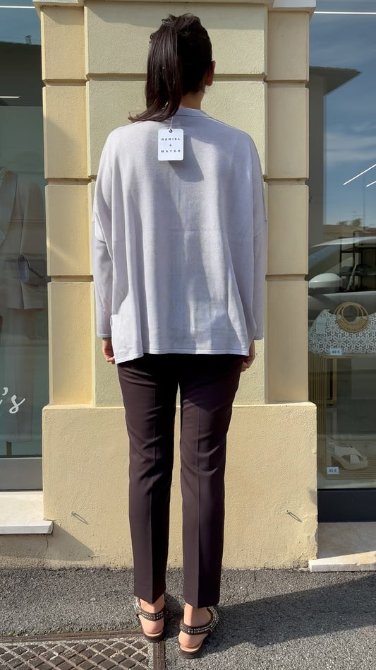 Daniel e mayer - Maglia in filo leggero  - grigia