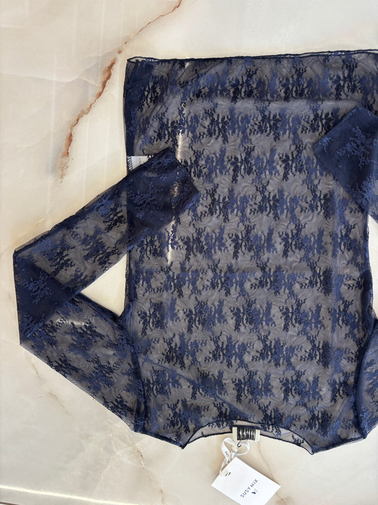 SUSY MIX - MAGLIA PIZZO - BLU