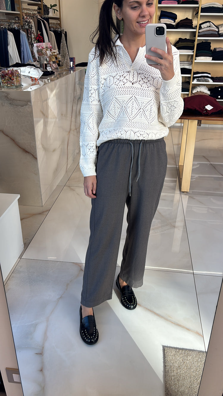 SUSY MIX - PANTALONE COULISSE - GRIGIO