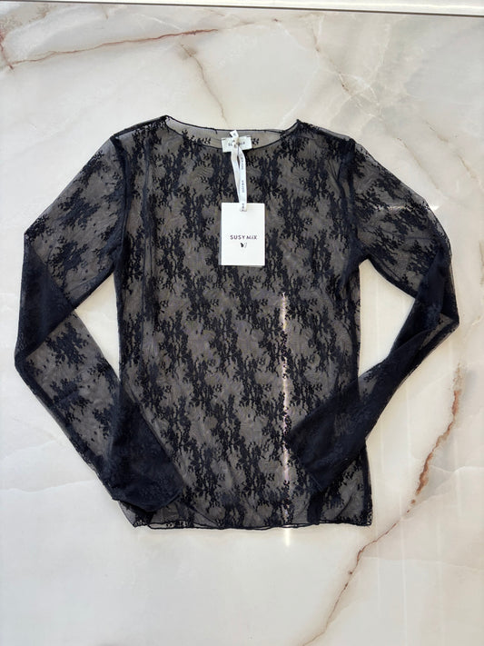 SUSY MIX - MAGLIA PIZZO - NERA