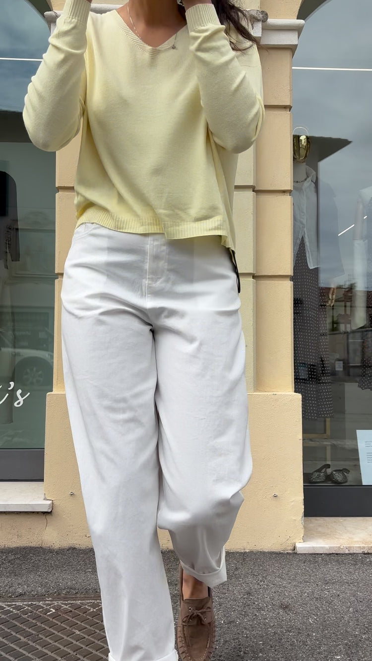 SUSY MIX - Pantalone Love  - Bianco