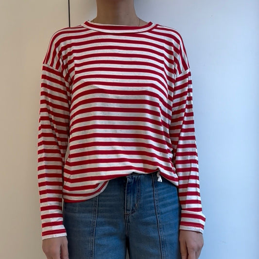 SUSY MIX - MAGLIA RIGATA - ROSSO