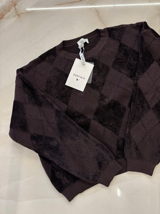 SUSY MIX - MAGLIONCINO ROMBI - CHOCO