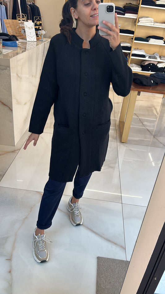 MARGARET - CAPPOTTO IN MAGLIA - NERO