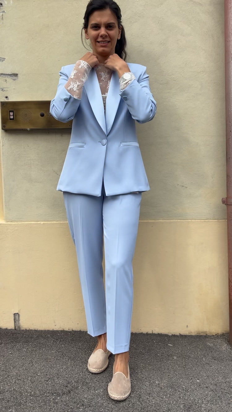 SUSY MIX - Pantalone LUX  - CELESTE