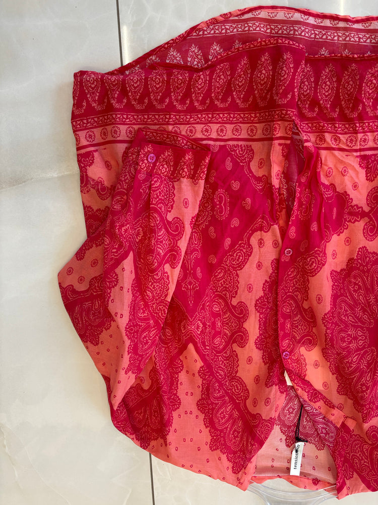 TENSIONE IN - CAMICIA IN MUSSOLA DI COTONE - BANDANA MAGENTA