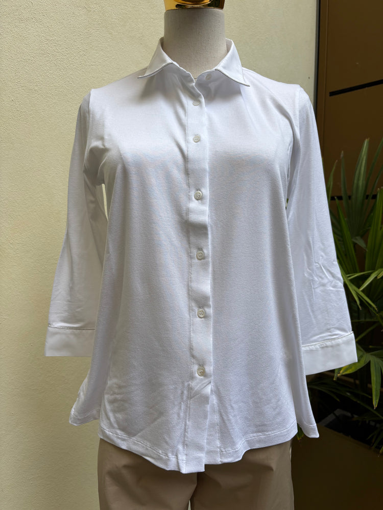DANIEL E MAYER - CAMICIA IN MAGLIA - BLU NOTTE