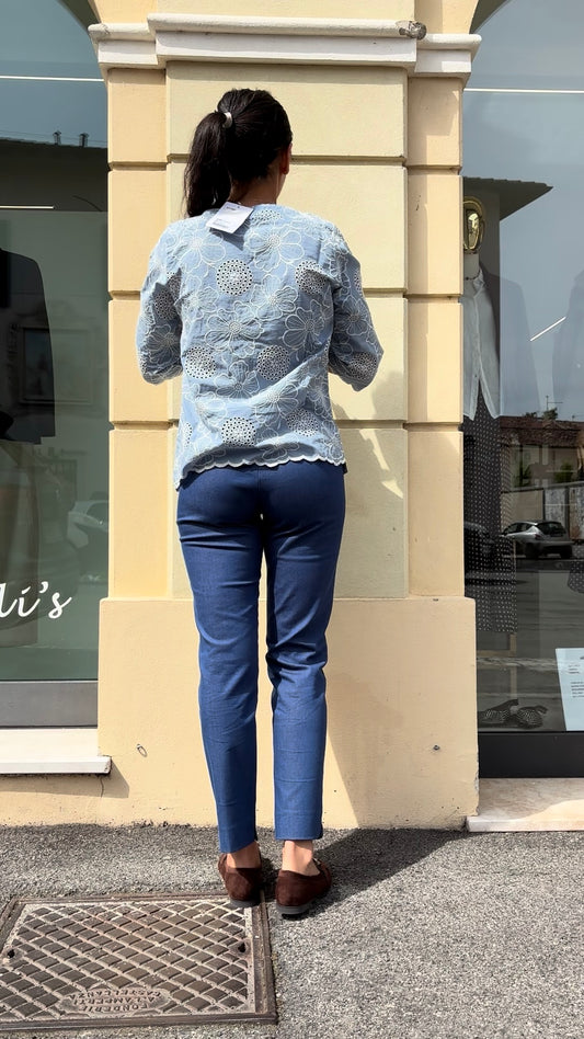 DANIEL & MAYER - PANTALONE ESTIVO CAMERON - BLU DENIM
