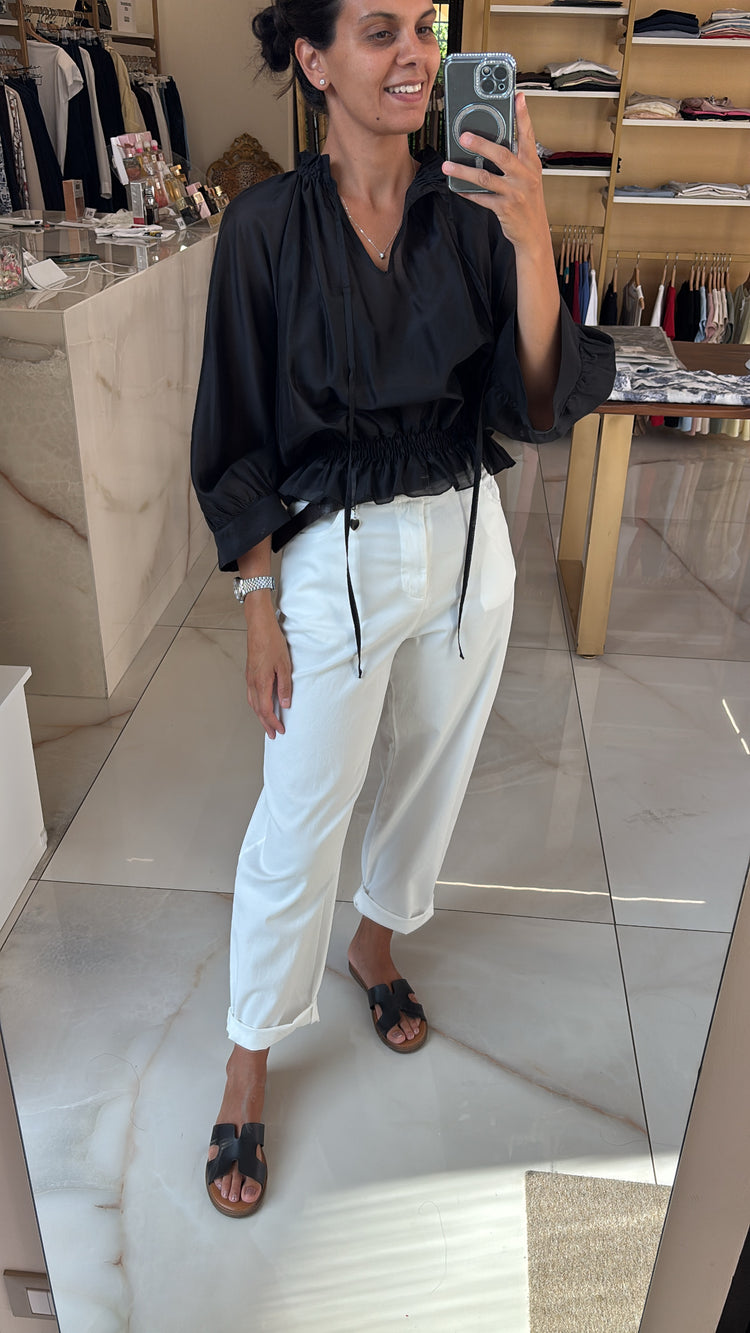 TENSIONE IN - CAMICIA MUSSOLA - NERA