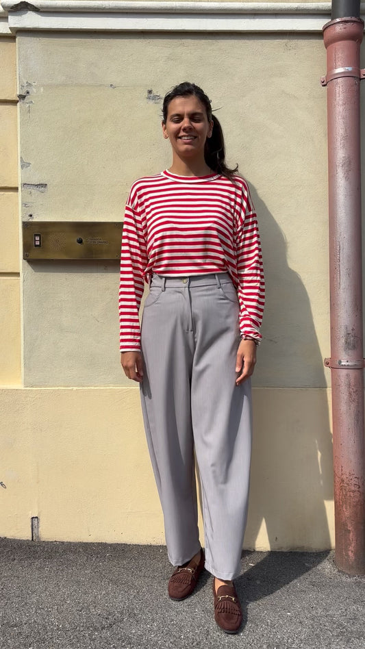SUSY MIX - MAGLIA RIGATA - ROSSO