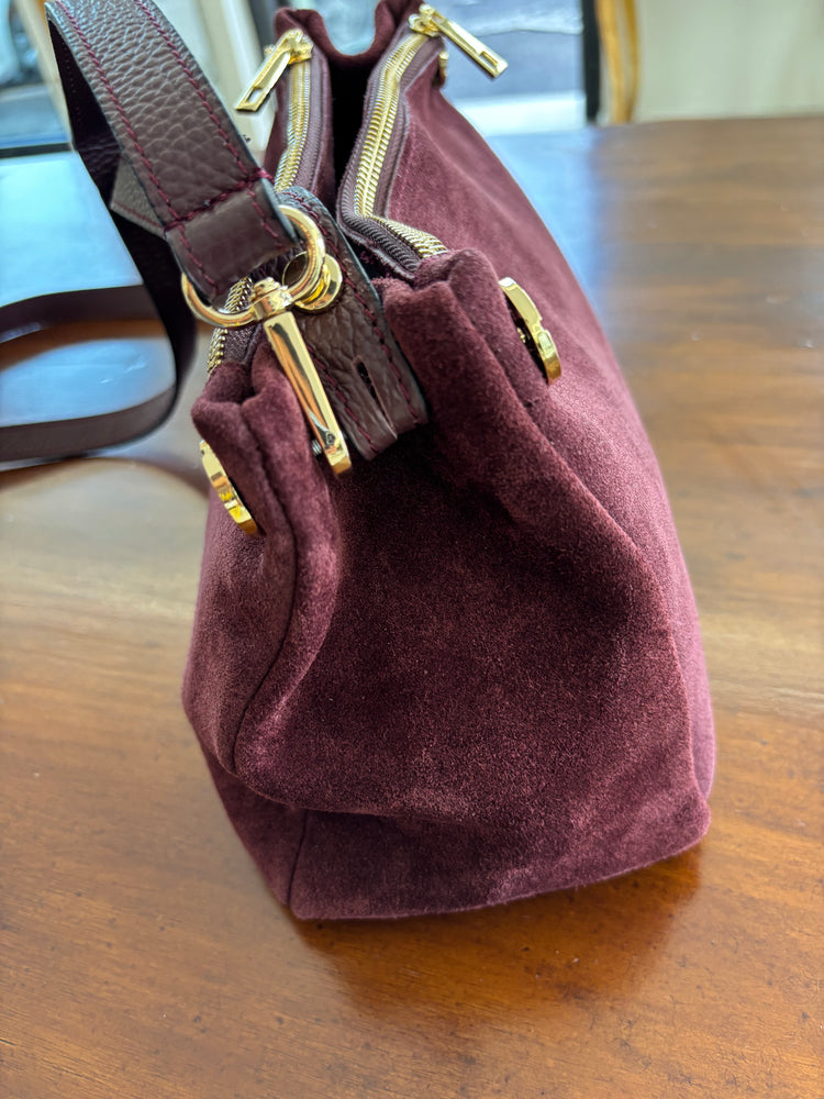BORSA MEDIA C/TRACOLLA - BURGUNDY