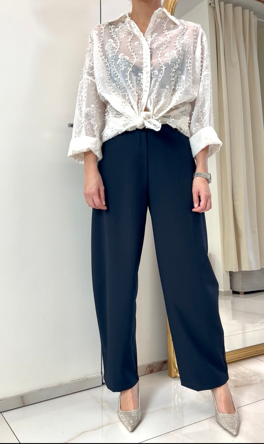 SUSY MIX - CAMICIA RICAMATA - BURRO