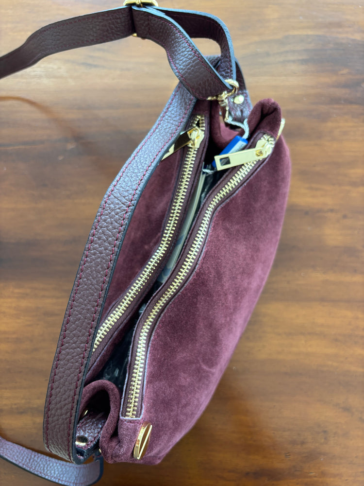 BORSA MEDIA C/TRACOLLA - BURGUNDY