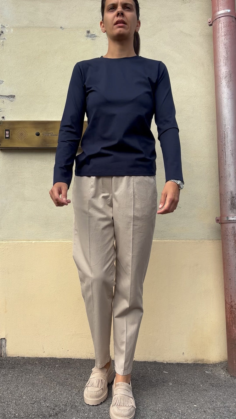 Margaret - Pantalone Coulisse - Beige
