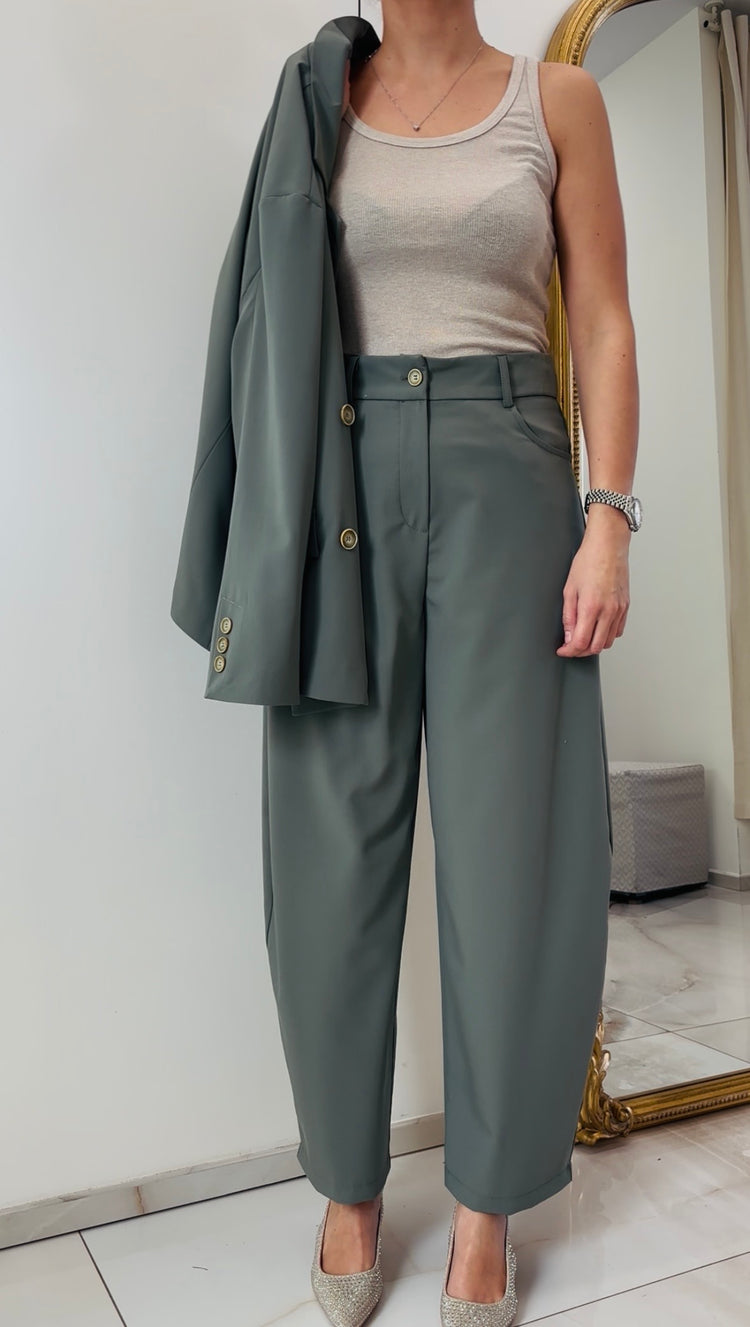 TENSIONE IN - PANTALONE BALI - VERDE SALVIA