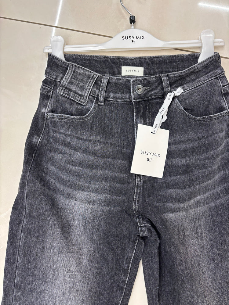 SUSY MIX - JEANS OVETTO - GRIGIO scuro