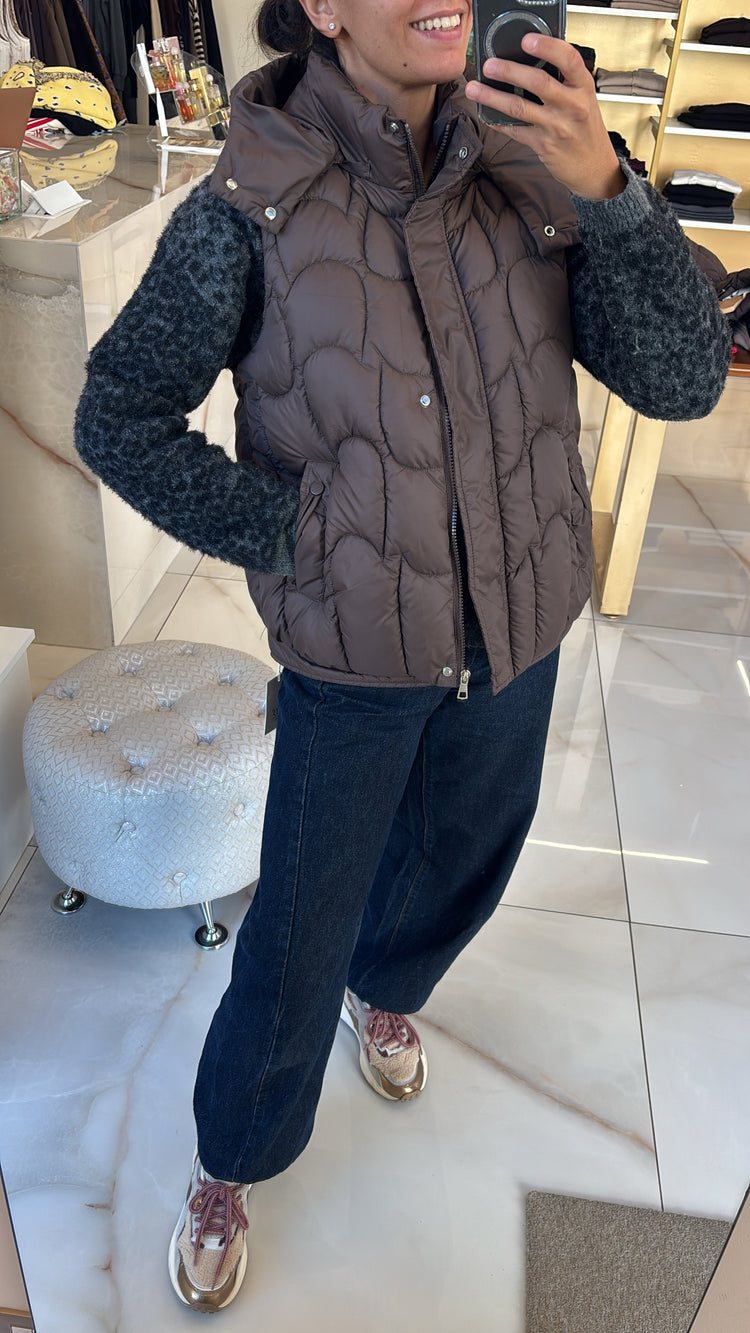 PIUMINO - SMANICATO - MARRONE