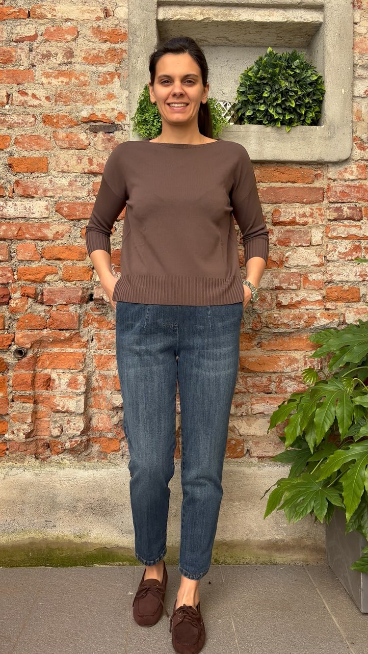 Carmen - Maglia girocollo - COD. ALLEGRA - Choco