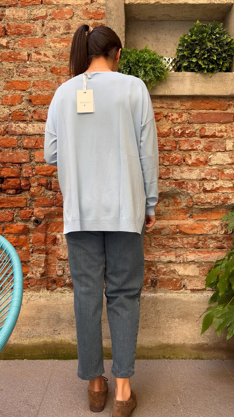SUSY MIX - MAGLIA - CELESTE