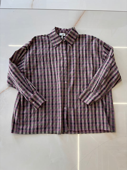SUSY MIX - CAMICIA A QUADRI - VIOLA  E VERDE