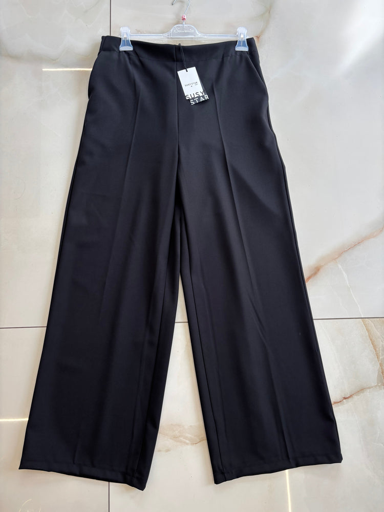 SUSY STAR - PANTALONI PALAZZO  - NERO