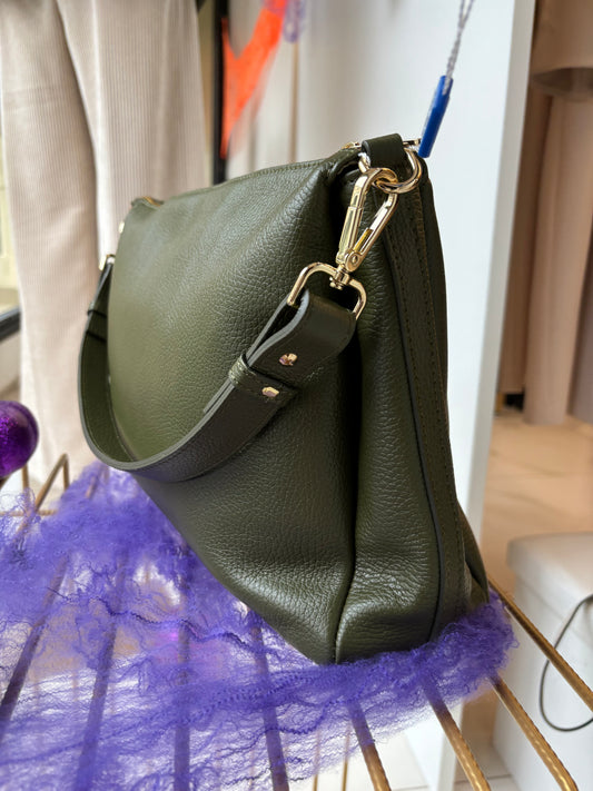 IDILLI'S - BORSA A SPALLA - VERDE MILITARE