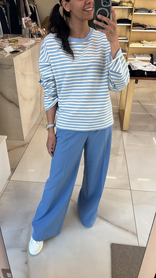 Haveone - Pantalone palazzo - Celeste