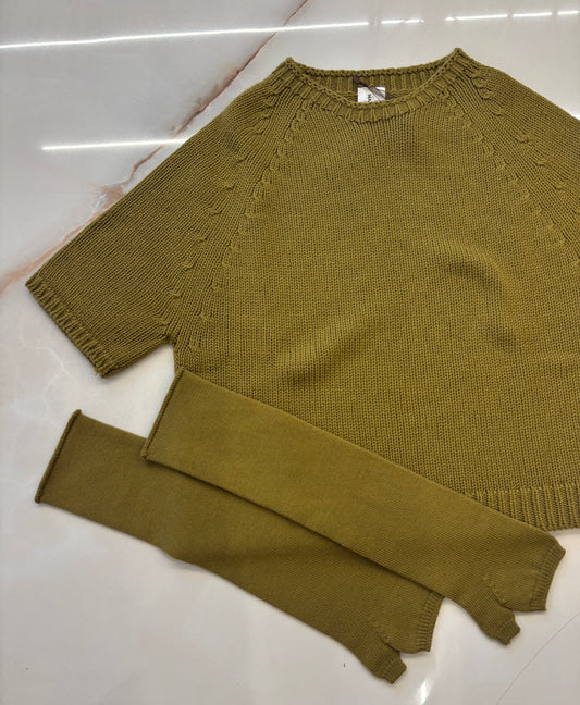 MARGARET - MAGLIONE OLIVIA - M/MANICA  + ACCESSORIO