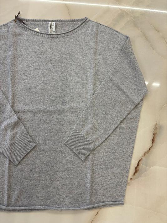 MARGARET - MAGLIONE OVER LUREX - GRIGIO CHIARO