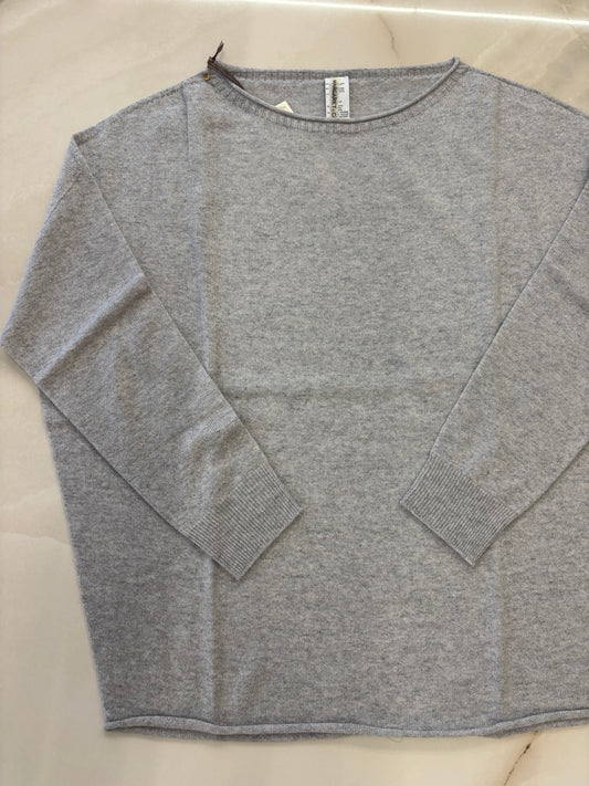 MARGARET - MAGLIONE OVER LUREX - GRIGIO CHIARO
