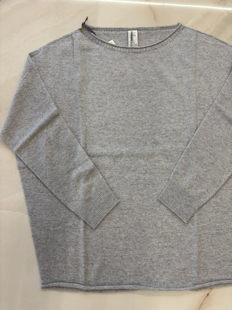 MARGARET - MAGLIONE OVER LUREX - GRIGIO CHIARO