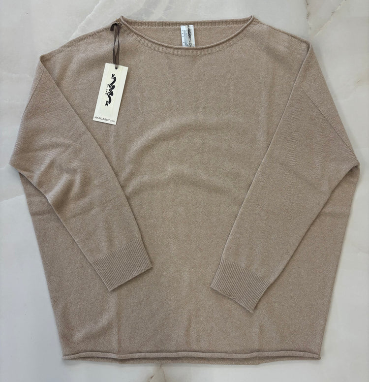 MARGARET - MAGLIONE OVER LUREX - BEIGE