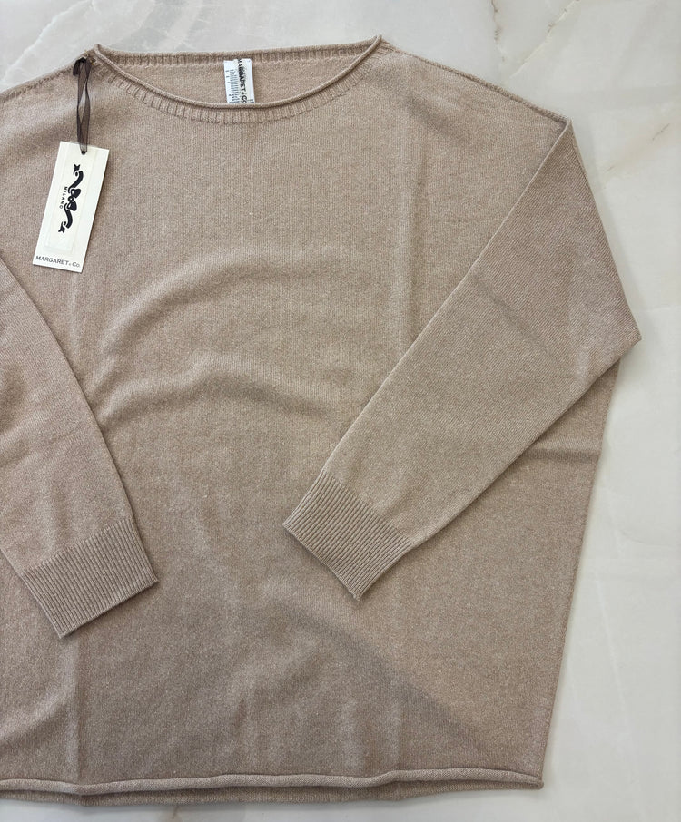MARGARET - MAGLIONE OVER LUREX - BEIGE