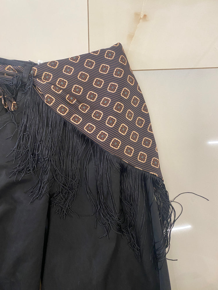 SUSY MIX - PANTALONE c/FULARD - NERO