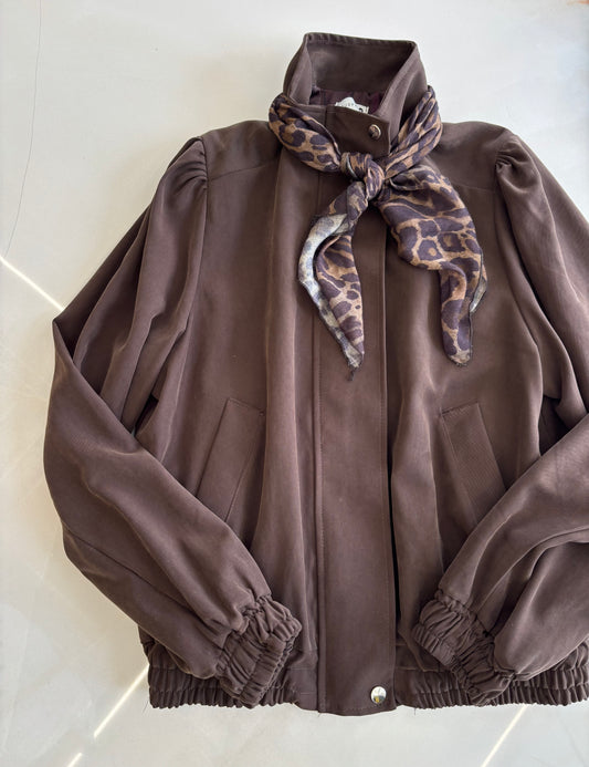 SUSY MIX - BOMBER IN CAMOSCIO - CIOCCOLATO
