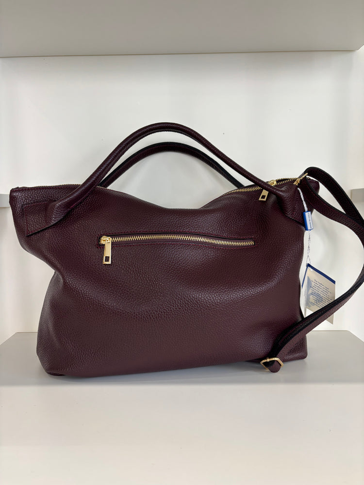 BORSA SHOPPER GRANDE - BURGUNDY
