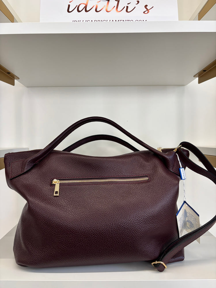 BORSA SHOPPER GRANDE - BURGUNDY