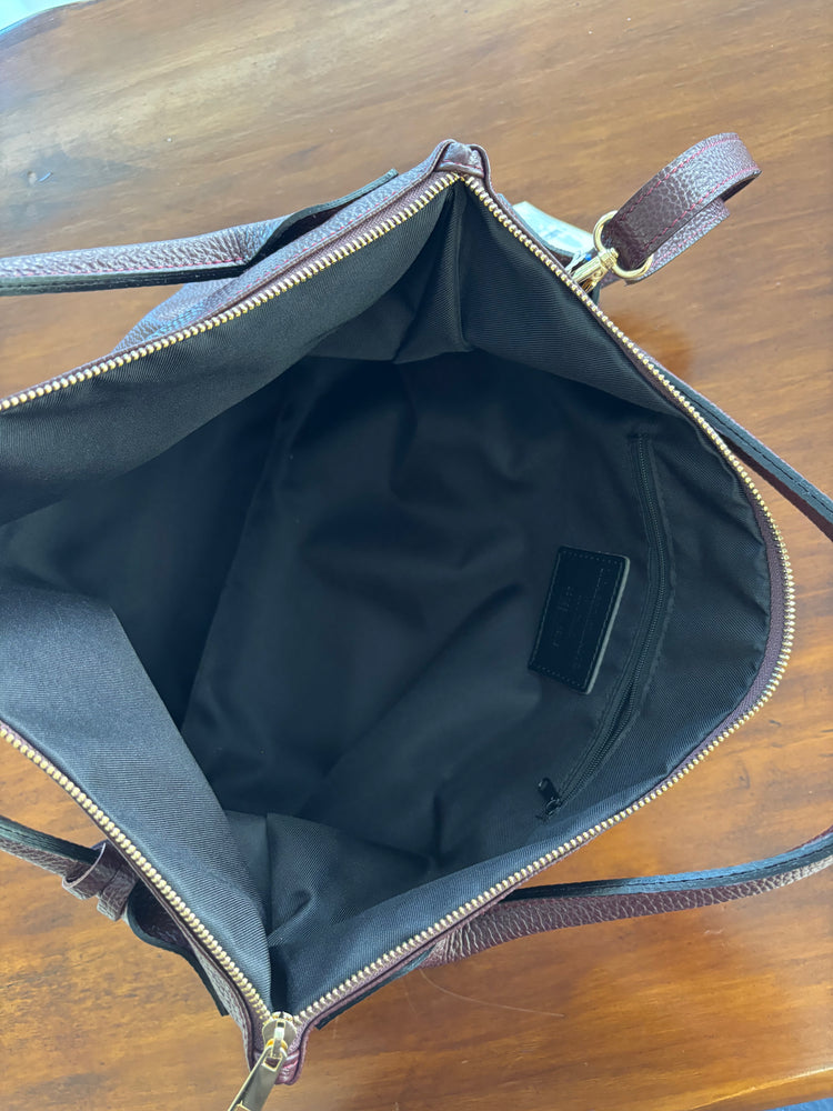 BORSA SHOPPER GRANDE - BURGUNDY