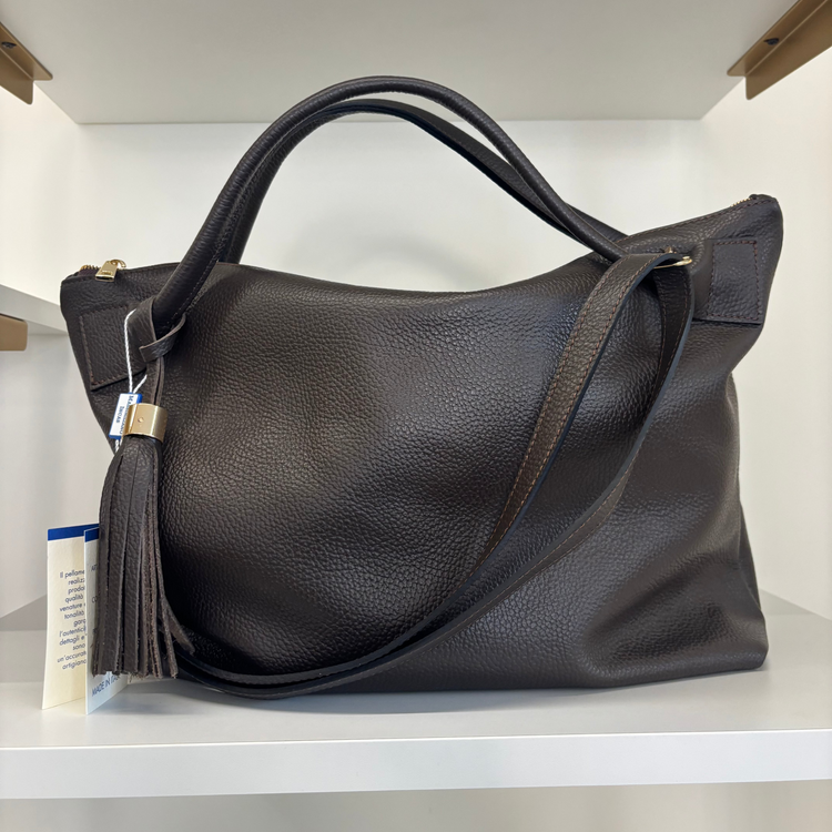 BORSA SHOPPER GRANDE - CIOCCOLATO