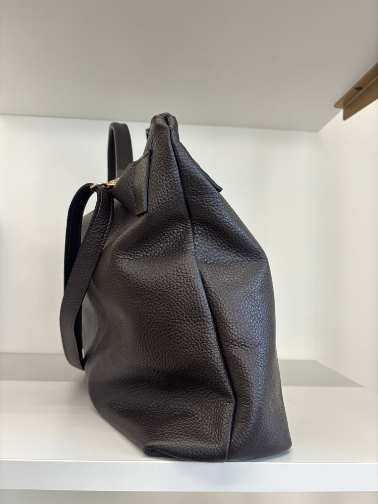 BORSA SHOPPER GRANDE - CIOCCOLATO