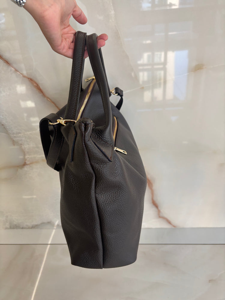 BORSA SHOPPER GRANDE - CIOCCOLATO