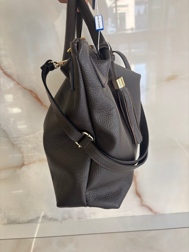 BORSA SHOPPER GRANDE - CIOCCOLATO
