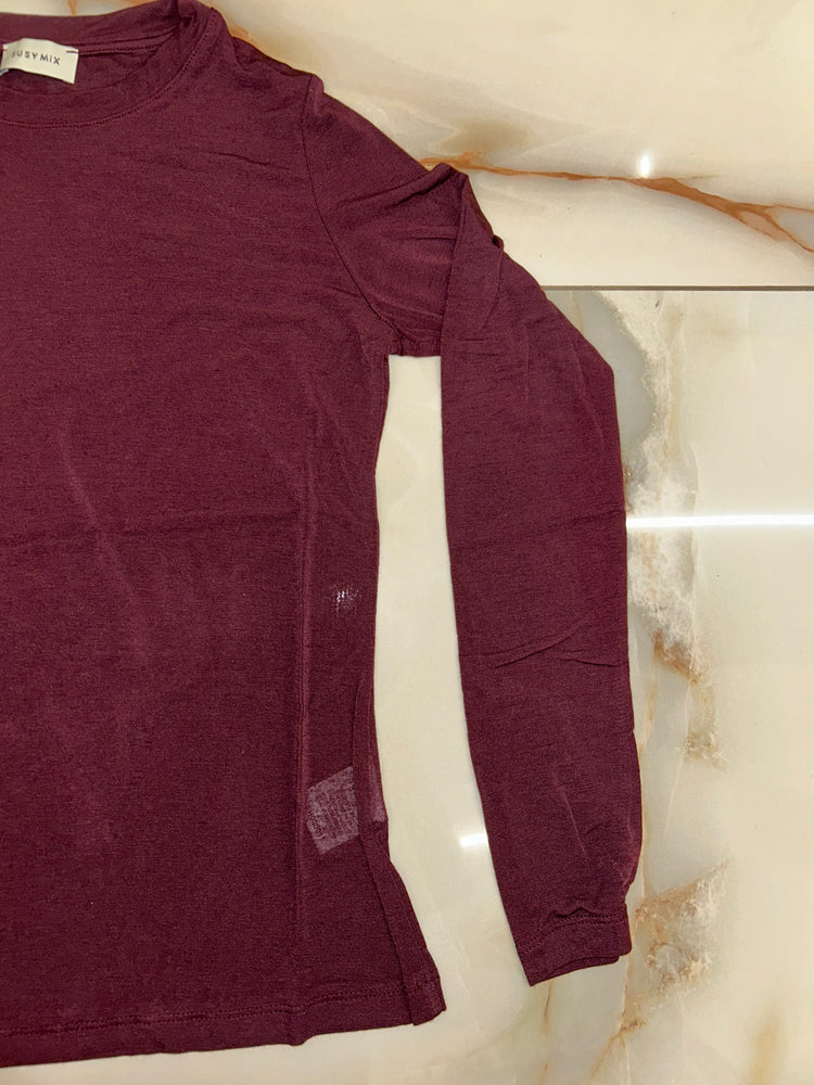 SUSY MIX - MAGLIA GIROCOLLO CACHEMIRINA - VINO